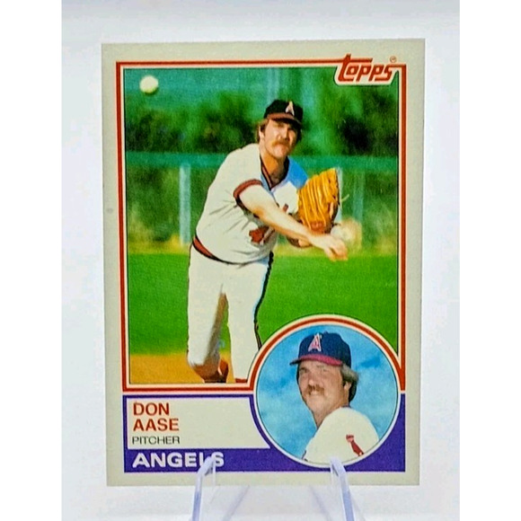 1983 Topps - Don Aase, Pitcher For The Angels #599 - Picture 2 of 3
